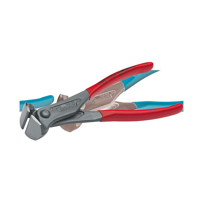 These END CUTTING NIPPERS are induction-hardened cutters that allow cutting of both hard and soft wires with ease