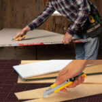 The OLFA 18mm L-1 Ratchet Lock Utility Knife with a durable ABS handle is resilient enough for any trade